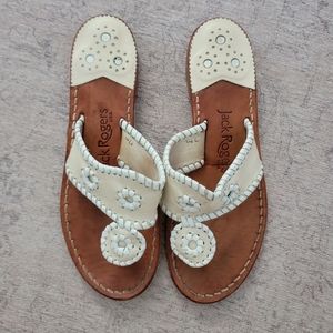 Cream with White Stitching Jack Rogers Sandals